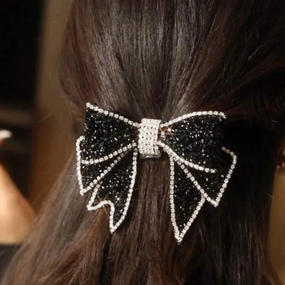 Rhinestone Bow Decor Hair Clip